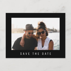 Cartão Postal De Anúncio Data de salvamento de foto de casamento minimalist