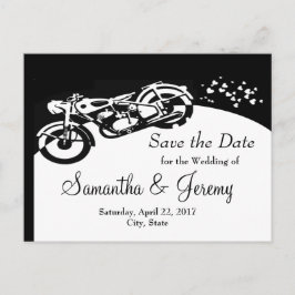 Cartão Postal De Anúncio Data de Salvamento do Casamento Personalizado de M
