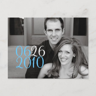 Cartão Postal De Anúncio Data Quadrada