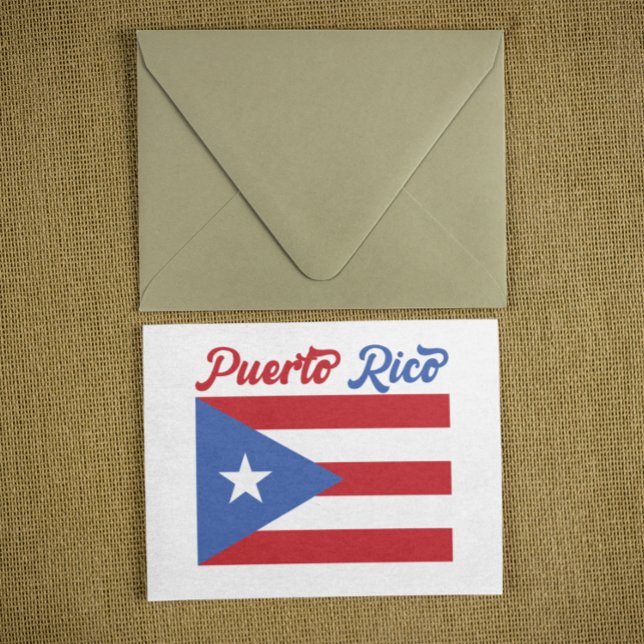 Cartão postal de anúncio de bandeira única de Port (Unique Puerto Rico Flag Postcard)