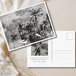Cartão postal de anúncio de casamento com Palmeira