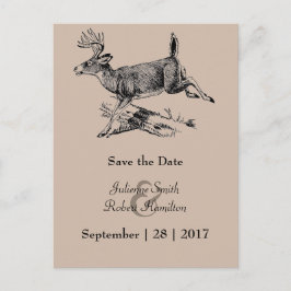 Cartão Postal de Anúncio de Casamento na Floresta 