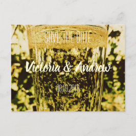 Cartão postal de anúncio de data de casamento em c