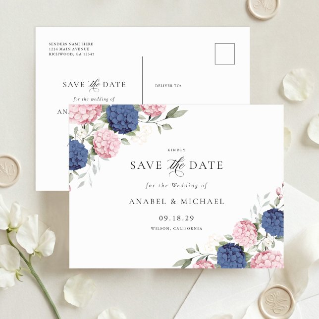 Cartão Postal de Anúncio de Data de Casamento Hort (Criador carregado)