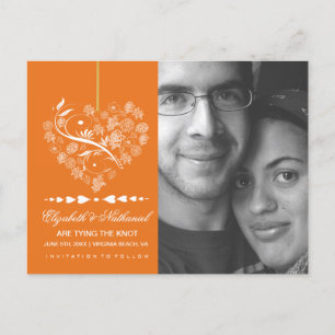 Cartão postal de anúncio de data SAVE THE DATE sem