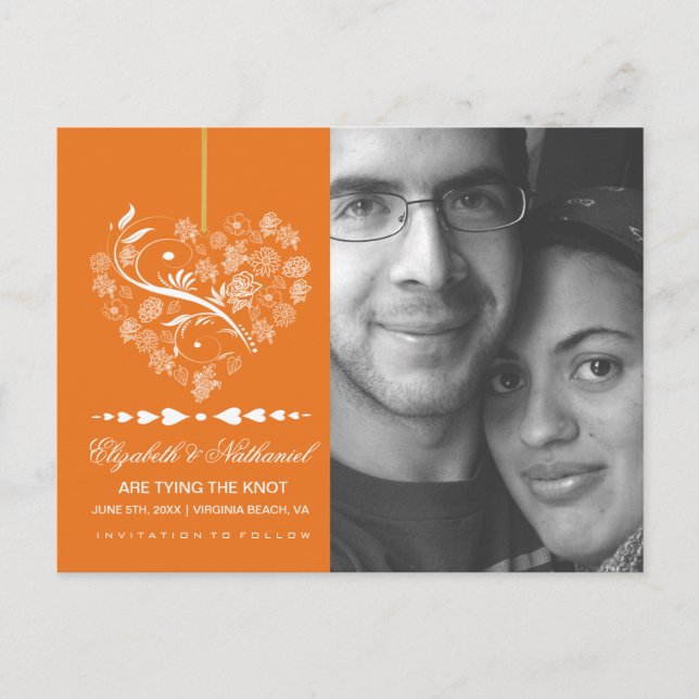 Cartão postal de anúncio de data SAVE THE DATE sem (Frente)