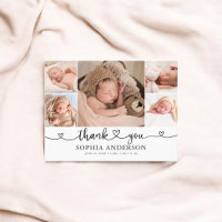 Cartão postal de anúncio de foto de bebê coração a
