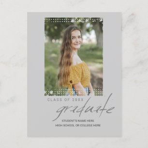 Cartão postal de anúncio de foto de graduação