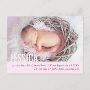 Cartão postal de anúncio de fotografia de bebê mod