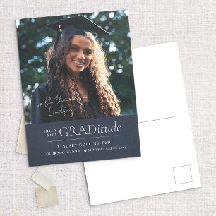 Cartão postal de Anúncio de Graduação de Foto GRAD