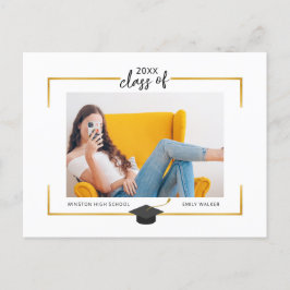 Cartão-postal de Anúncio de Graduação de Fotos de