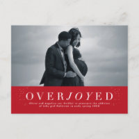 Cartão-postal de anúncio de gravidez de feriado