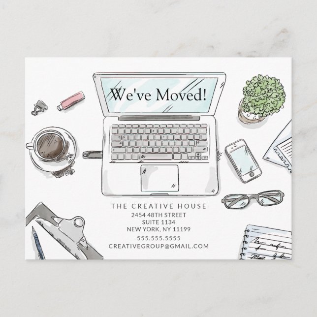 Cartão-postal de Anúncio de Movimentação de Nova I (Frente)