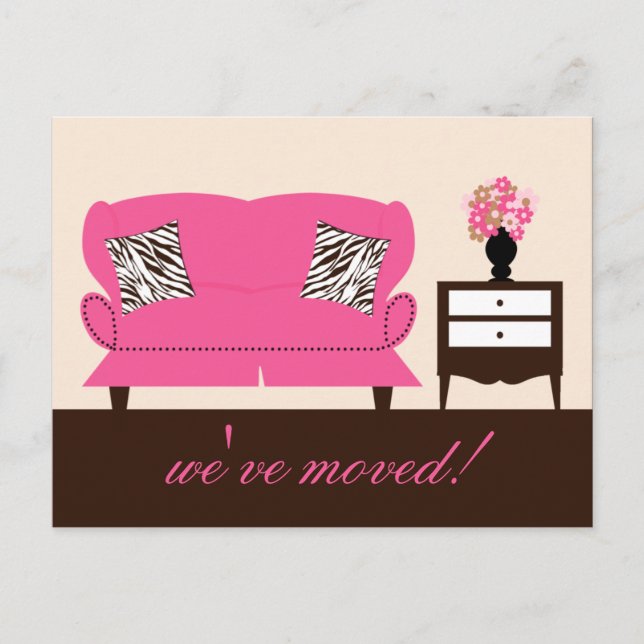 Cartão-postal de Anúncio de Movimentação na moda (Frente)