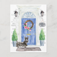 Cartão postal de anúncio de mudança com Scottish T