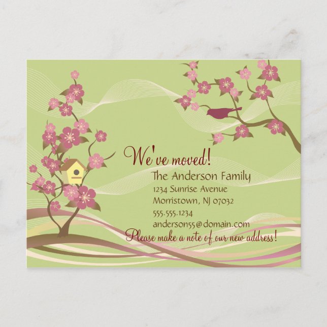 Cartão postal de anúncio de mudança de casa de pás (Frente)