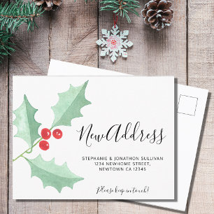 Cartão postal de anúncio de mudança de endereço de