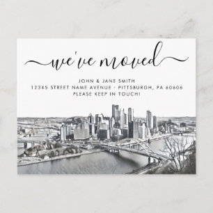 Cartão postal de anúncio de mudança de Pittsburgh
