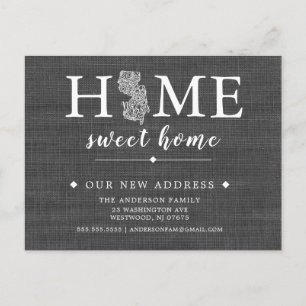 Cartão Postal de Anúncio de Mudança do Estado de N