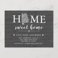 Cartão Postal de Anúncio de Mudança do Estado do A