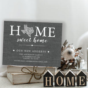 Cartão Postal de Anúncio de Mudança para o Estado 