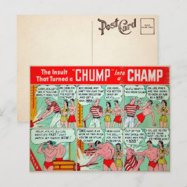 Cartão postal de anúncio de perdedor de músculos v