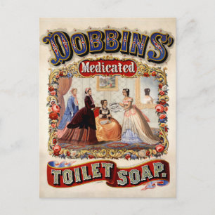 Cartão postal de anúncio de sabonete de toilette v