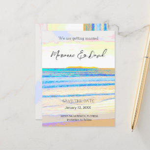 Cartão postal de anúncio de salva data de nascer d