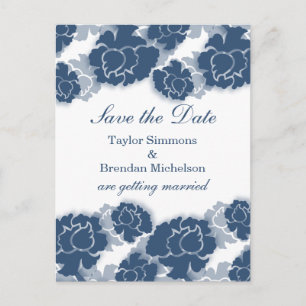 Cartão Postal De Anúncio Decadência Floral Salve o Cartão-Postal de Data, A