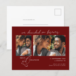 Cartão Postal De Anúncio Decidido sobre a data de salvamento da Floresta na