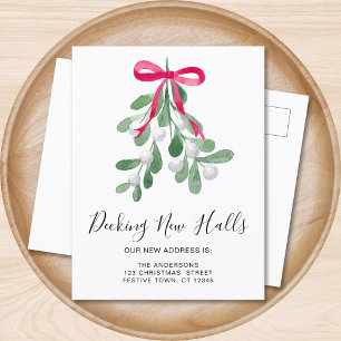 Cartão Postal De Anúncio Decking New Halls Movendo o Natal