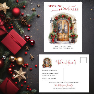 Cartão Postal De Anúncio Decking New Halls Novo Movimento de Natal Doméstic