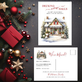 Cartão Postal De Anúncio Decoração de Novos Corredores Nova Casa Natal Muda