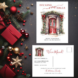 Cartão Postal De Anúncio Decoração de Novos Corredores Nova Casa Porta Verm