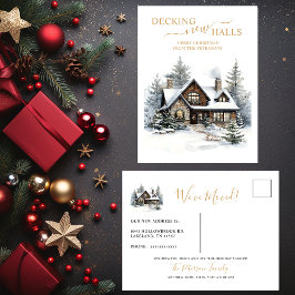 Cartão Postal De Anúncio Decoração de Novos Salões Natal Rústico em Nova Ca