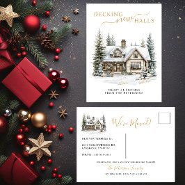 Cartão Postal De Anúncio Decoração de Novos Salões Natal Rústico em Nova Ca