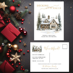 Cartão Postal De Anúncio Decoração de Novos Salões Natal Rústico em Nova Ca