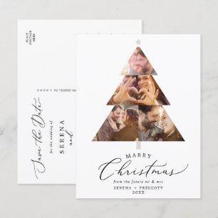 Cartão Postal De Anúncio Delicado Natal Marry Férias Salve A Data