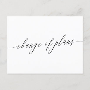 Cartão Postal De Anúncio Delicate Calliografia Adiou Casamento