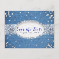 Denim & Diamonds Brilho Espalhado Salve a Data