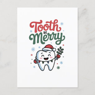 Cartão Postal De Anúncio Dente Seja Alegre Dentista Natal Xmas 