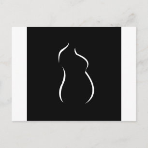 Cartão Postal De Anúncio Desenho de abstrato de gravidez