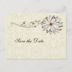 Cartão Postal De Anúncio Desenho Floral Elegante para Ocasiões Especiais