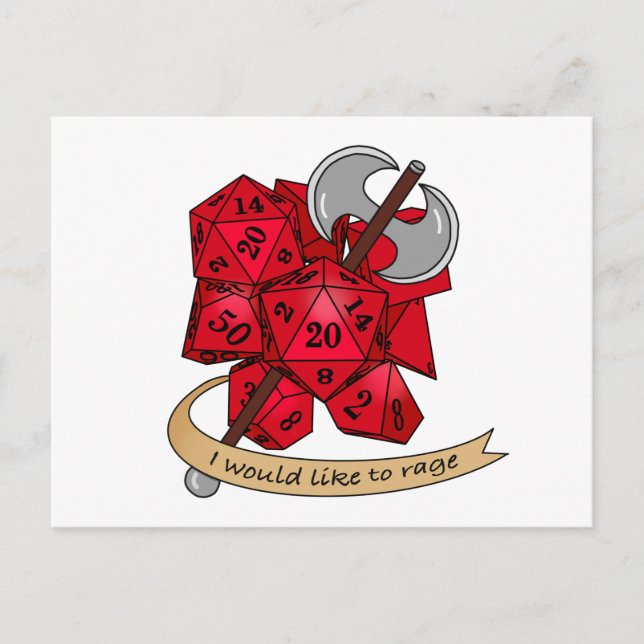 Cartão Postal De Anúncio Design de Dice Barbary (Frente)