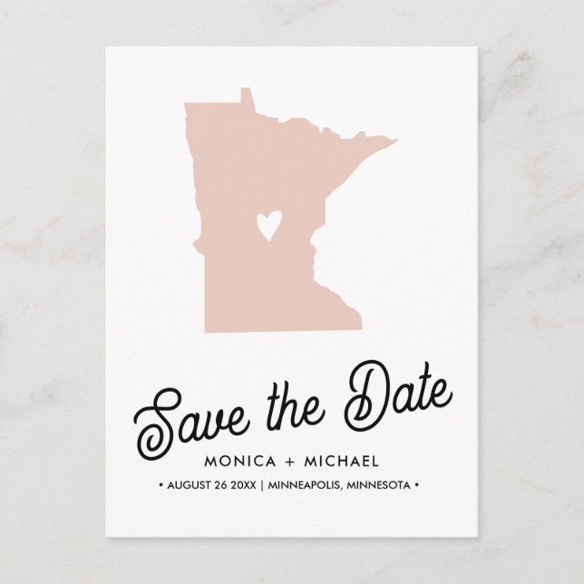 Cartão Postal De Anúncio Destino do Estado MINNESOTA Casamento de qualquer  (Frente)