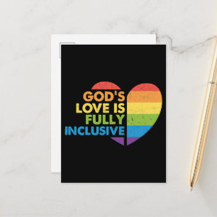 Cartão Postal De Anúncio Deus Gay Cristão Lgbt