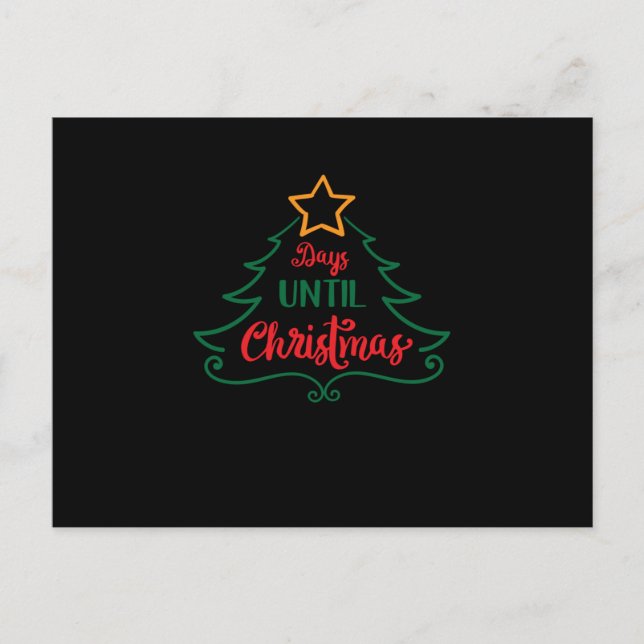Cartão Postal De Anúncio Dias até ao Natal (Frente)