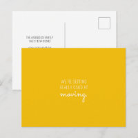 Diversão Minimal Amarelo Novo Endereço Residencial