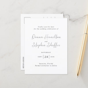 Cartão Postal De Anúncio Donna Modern Wedding Salvar Data