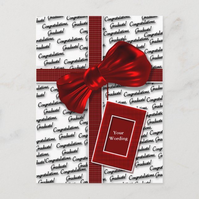 Cartão Postal De Anúncio Dons de graduação para mulheres e homens saudações (Frente)